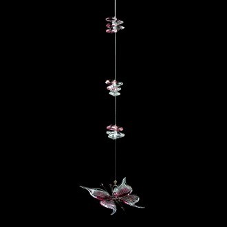 Ozdobný závěs s růžovým motýlem